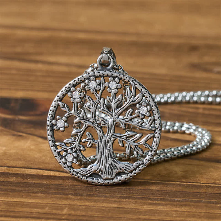 Buddha Stones Pendentif Arbre de Vie en acier titane, Collier Création - image 7