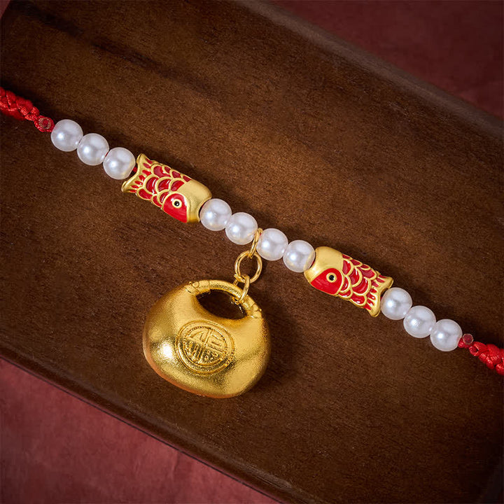 Buddha Stones Collier ajustable pour chats et chiens, orné d'un poisson koi tressé en corde rouge, symbole de fortune. - image 11