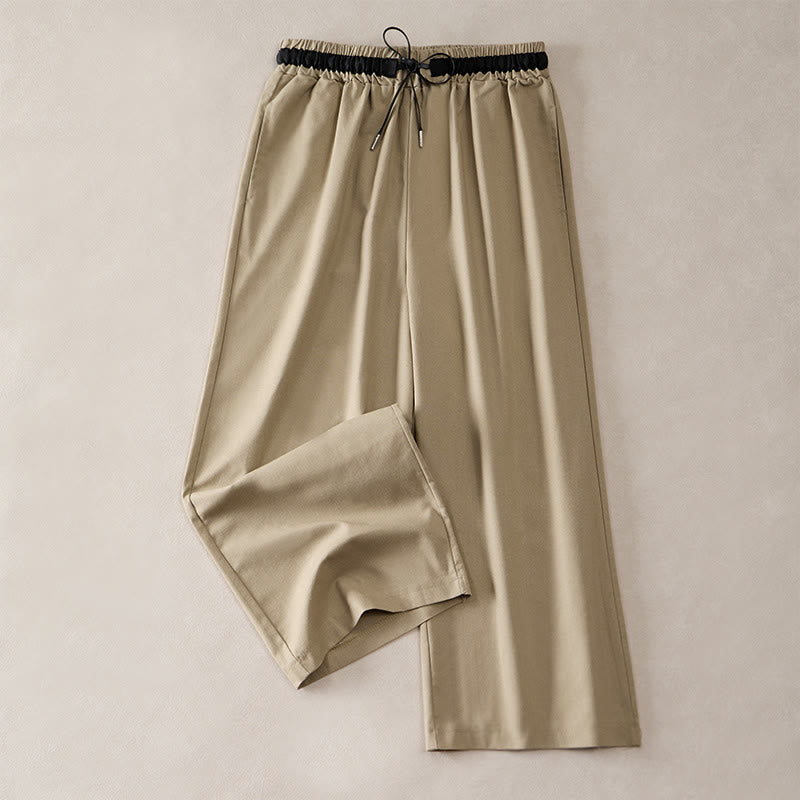 Buddha Stones Pantalon court en coton à cordon de serrage et jambes larges pour femme, avec poches, idéal pour les déplacements. - image 5