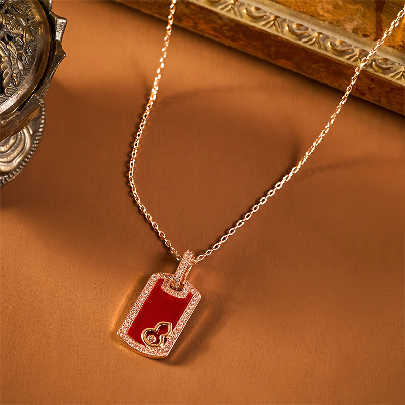 Buddha Stones Collier de protection en cuivre avec pendentif creux en forme de gourde et pendentif protecteur - image 1