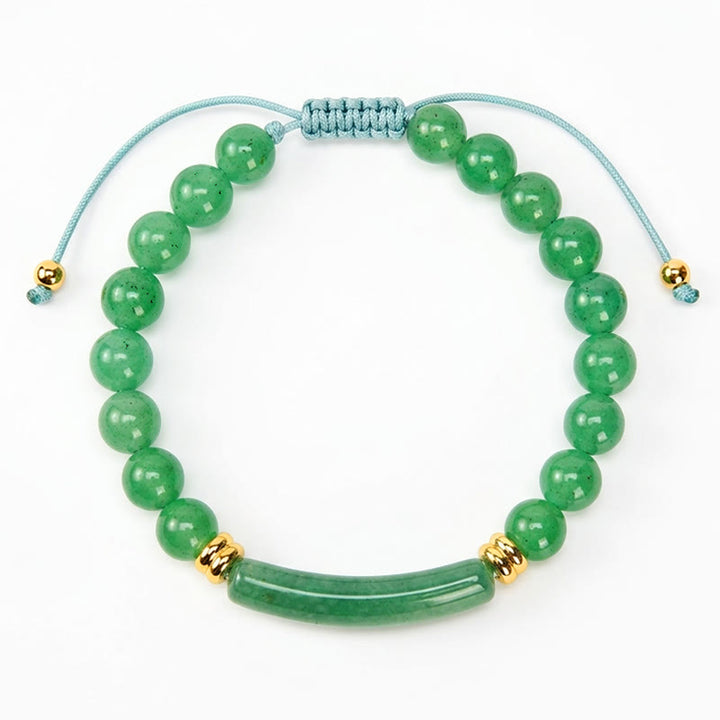 Buddha Stones Bracelet de transformation positive en améthyste verte, aventurine, œil de tigre et quartz fraise - image 3