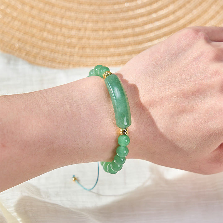 Buddha Stones Bracelet de transformation positive en améthyste verte, aventurine, œil de tigre et quartz fraise - image 4