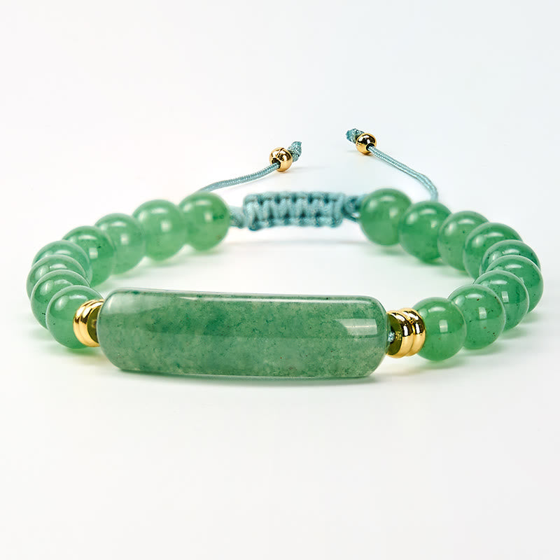 Buddha Stones Bracelet de transformation positive en améthyste verte, aventurine, œil de tigre et quartz fraise - image 2