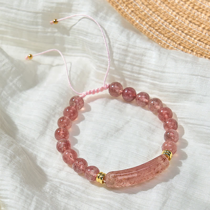 Buddha Stones Bracelet de transformation positive en améthyste verte, aventurine, œil de tigre et quartz fraise - image 18