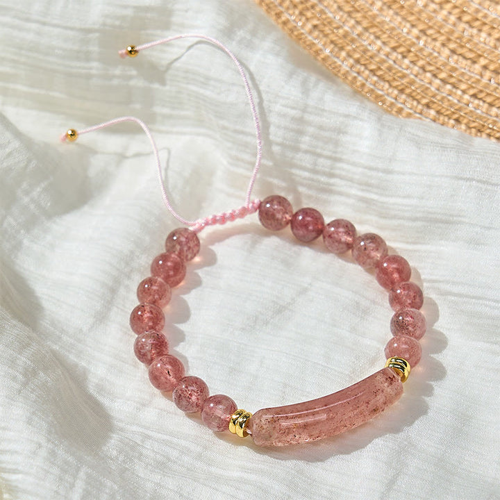 Buddha Stones Bracelet de transformation positive en améthyste verte, aventurine, œil de tigre et quartz fraise - image 18