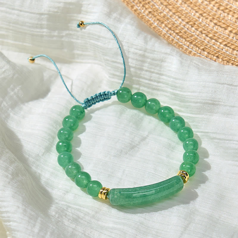 Buddha Stones Bracelet de transformation positive en améthyste verte, aventurine, œil de tigre et quartz fraise - image 1