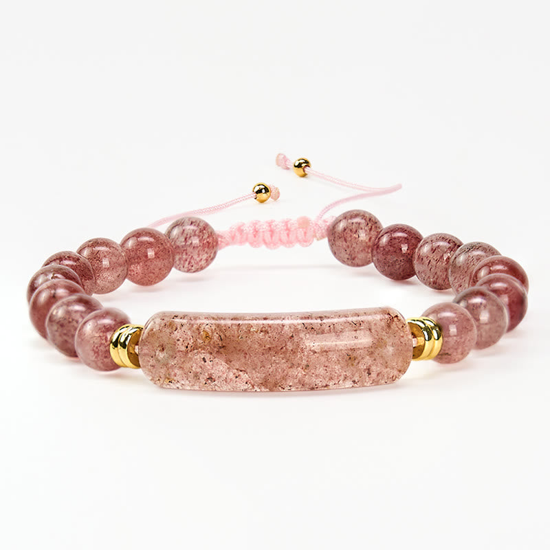 Buddha Stones Bracelet de transformation positive en améthyste verte, aventurine, œil de tigre et quartz fraise - image 20