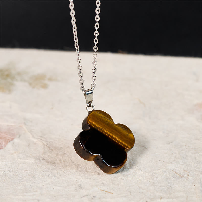 Buddha Stones Collier pendentif porte-bonheur en cristal vert, aventurine, obsidienne noire, œil de tigre et fleur de prunier. Divers cristaux, aventurine verte, obsidienne noire, œil de tigre et fleur de prunier. - image 15