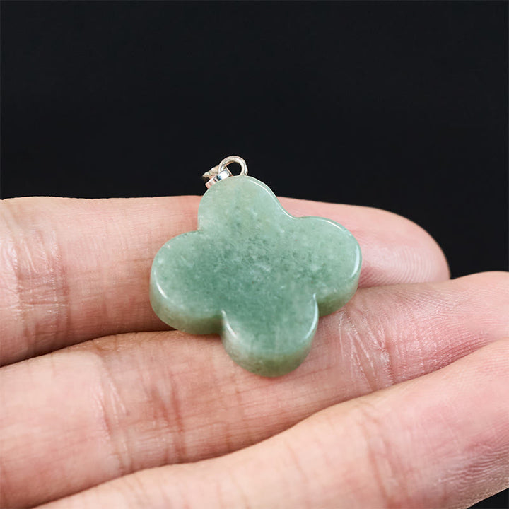 Buddha Stones Collier pendentif porte-bonheur en cristal vert, aventurine, obsidienne noire, œil de tigre et fleur de prunier. Divers cristaux, aventurine verte, obsidienne noire, œil de tigre et fleur de prunier. - image 5