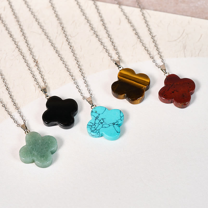 Buddha Stones Collier pendentif porte-bonheur en cristal vert, aventurine, obsidienne noire, œil de tigre et fleur de prunier. Divers cristaux, aventurine verte, obsidienne noire, œil de tigre et fleur de prunier. - image 32