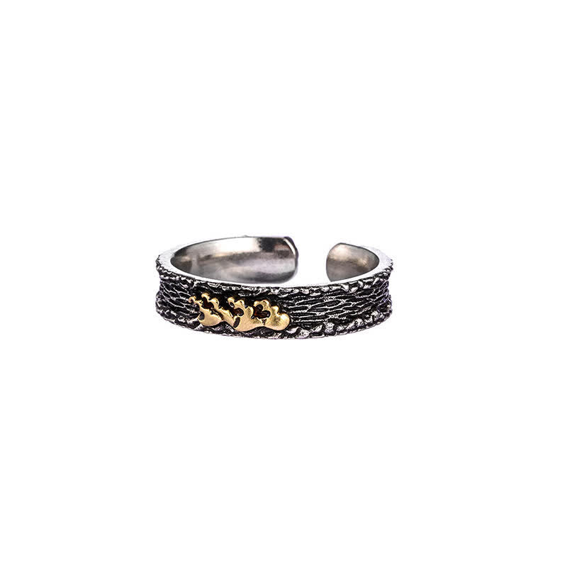 Buddha Stones Bague de sagesse ajustable en cuivre Garuda Mont Everest - Motif des ondulations de l'eau - image 10