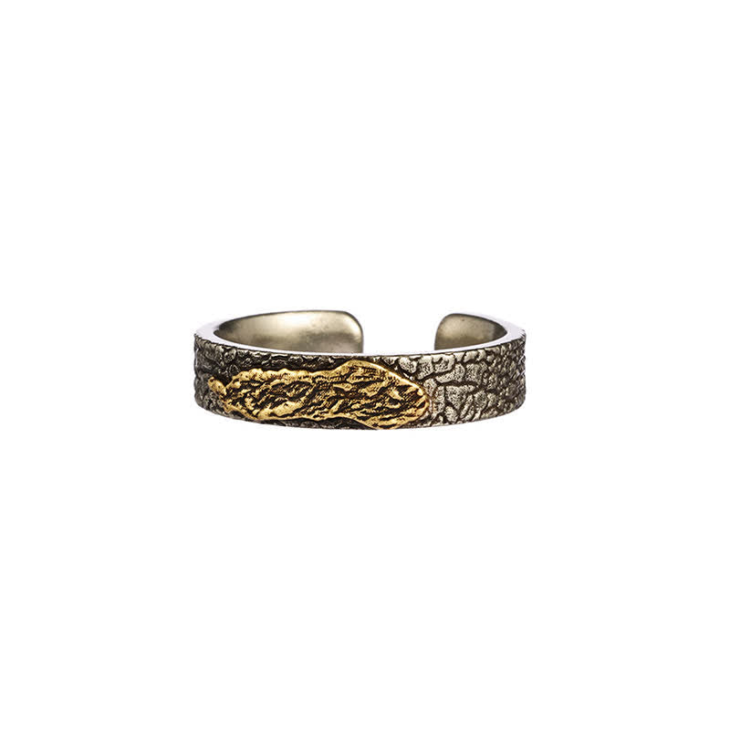 Buddha Stones Bague de sagesse ajustable en cuivre Garuda Mont Everest - Motif Lhamo Latso - image 12