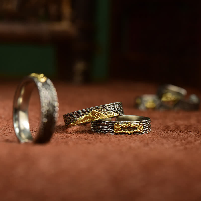 Buddha Stones Bague de sagesse ajustable en cuivre Garuda Mont Everest - image 13