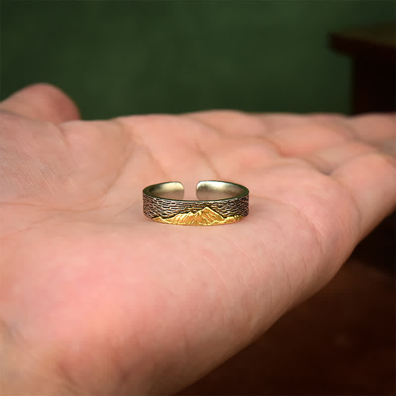 Buddha Stones Bague de sagesse ajustable en cuivre Garuda Mont Everest - image 2
