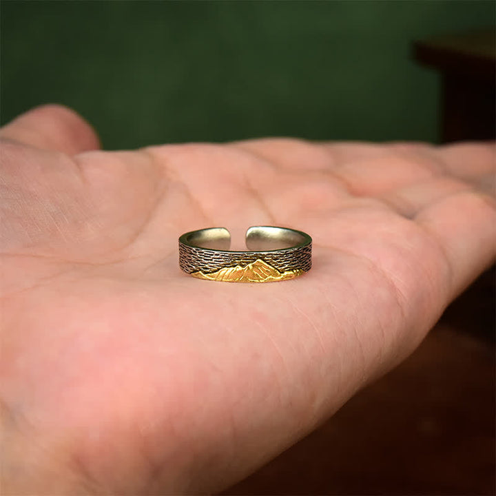 Buddha Stones Bague de sagesse ajustable en cuivre Garuda Mont Everest - image 2
