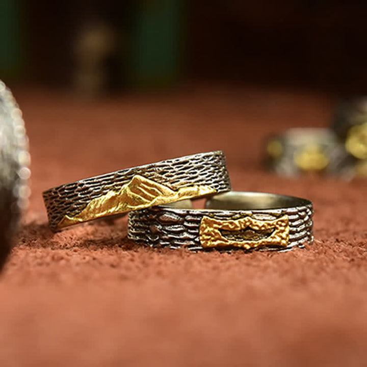 Buddha Stones Bague de sagesse ajustable en cuivre Garuda Mont Everest - image 0