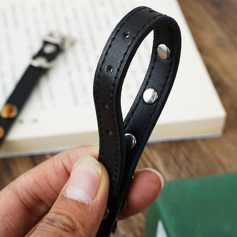 Buddha Stones Collier ajustable en cuir œil de tigre pour chats et chiens - image 14