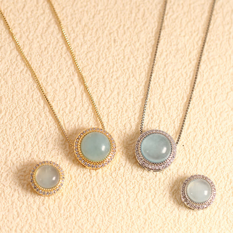 Buddha Stones Collier de guérison en quartz rose naturel et perles de cristal multiples incrustées - Aigue-marine naturelle (la couleur peut varier) - Chaîne argentée à perles de 10 mm - image 22