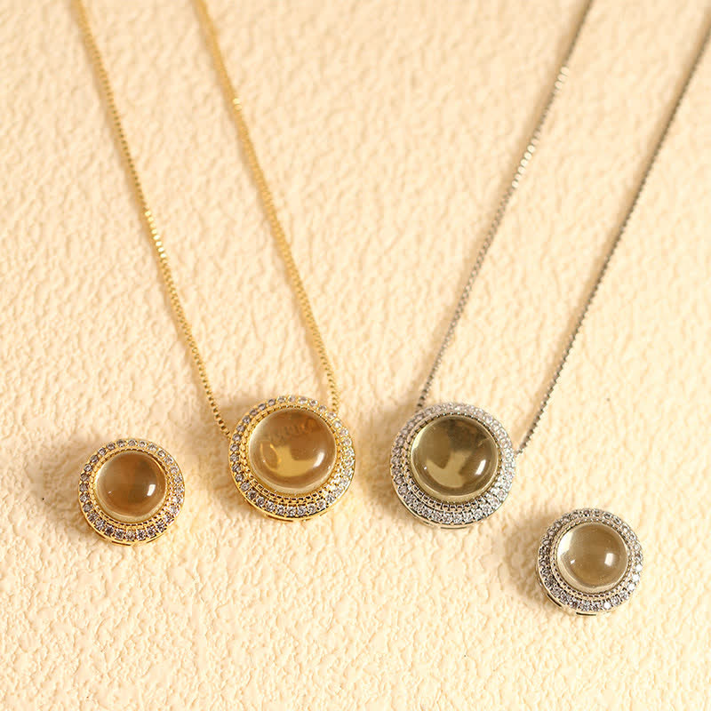 Buddha Stones Collier de guérison en quartz rose naturel et perles de cristal multiples incrustées - Quartz citron naturel (la couleur peut varier) - Chaîne argentée à perles de 10 mm - image 19