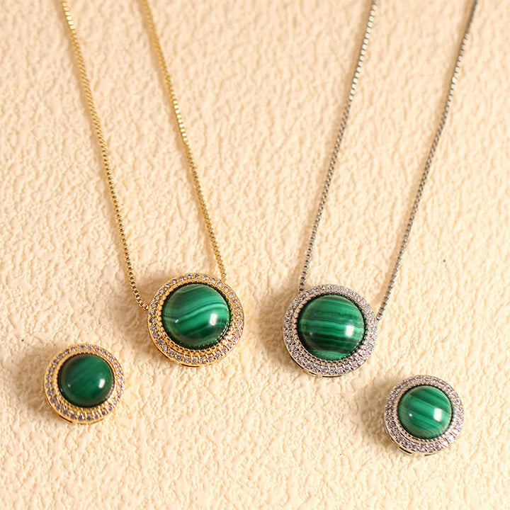 Buddha Stones Collier de guérison en quartz rose naturel et perles de cristal multiples incrustées - Malachite naturelle (la couleur peut varier) - Chaîne argentée à perles de 10 mm - image 17