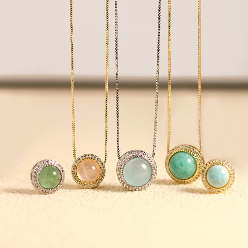 Buddha Stones Collier de guérison en quartz rose naturel et perles de cristal multiples incrustées - image 0