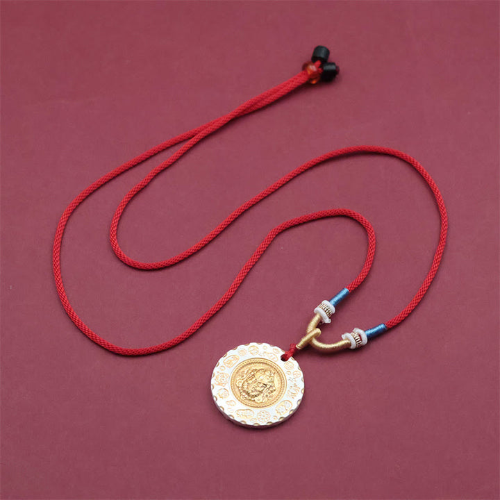 Buddha Stones Pendentif de protection en alliage jaune Jambhala, dieu de la richesse du Tibet - image 2
