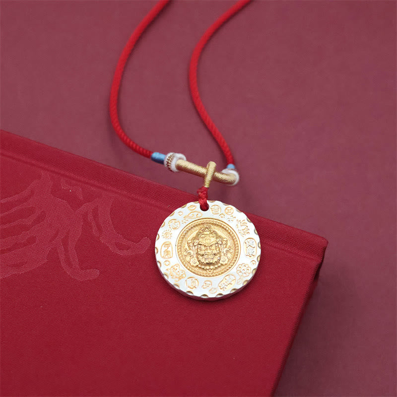 Buddha Stones Pendentif de protection en alliage jaune Jambhala, dieu de la richesse du Tibet - image 7
