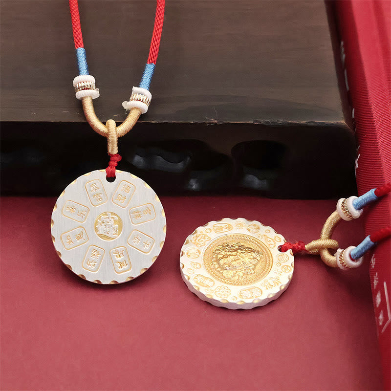 Buddha Stones Pendentif de protection en alliage jaune Jambhala, dieu de la richesse du Tibet - image 6