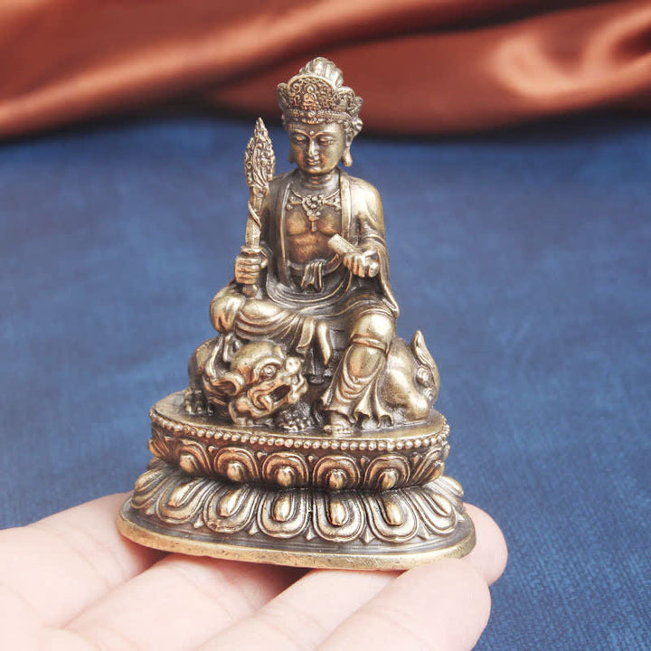 Statue de Buddha Stones en cuivre de la sérénité du Bodhisattva Manjusri - image 3