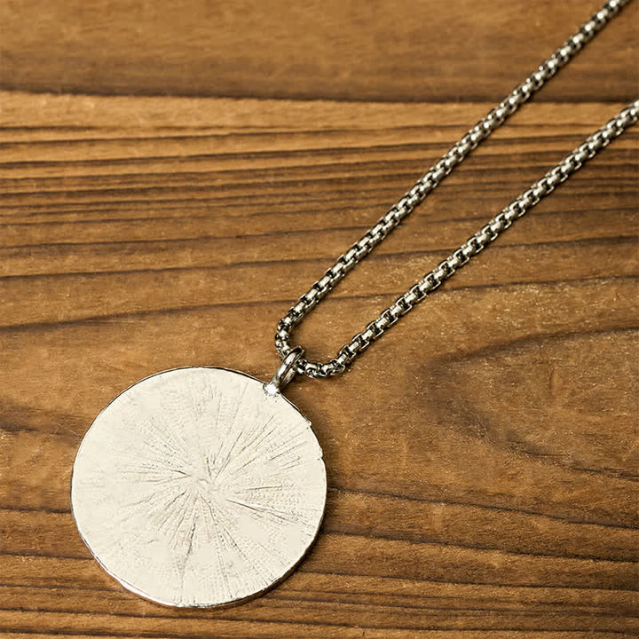 Buddha Stones Collier pendentif équilibre Yin Yang Bagua en acier titane - image 2