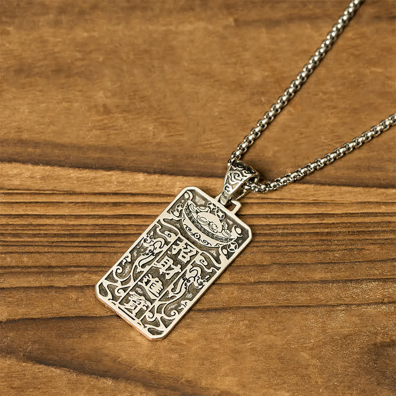 Buddha Stones Collier pendentif PiXiu en cuivre, symbole de richesse - image 4