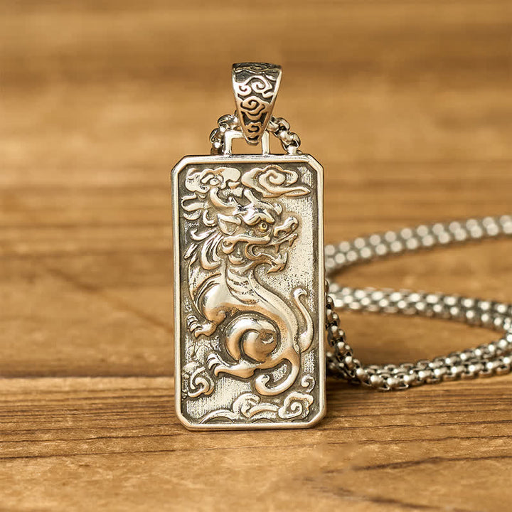 Buddha Stones Collier pendentif PiXiu en cuivre, symbole de richesse - PiXiu - image 0