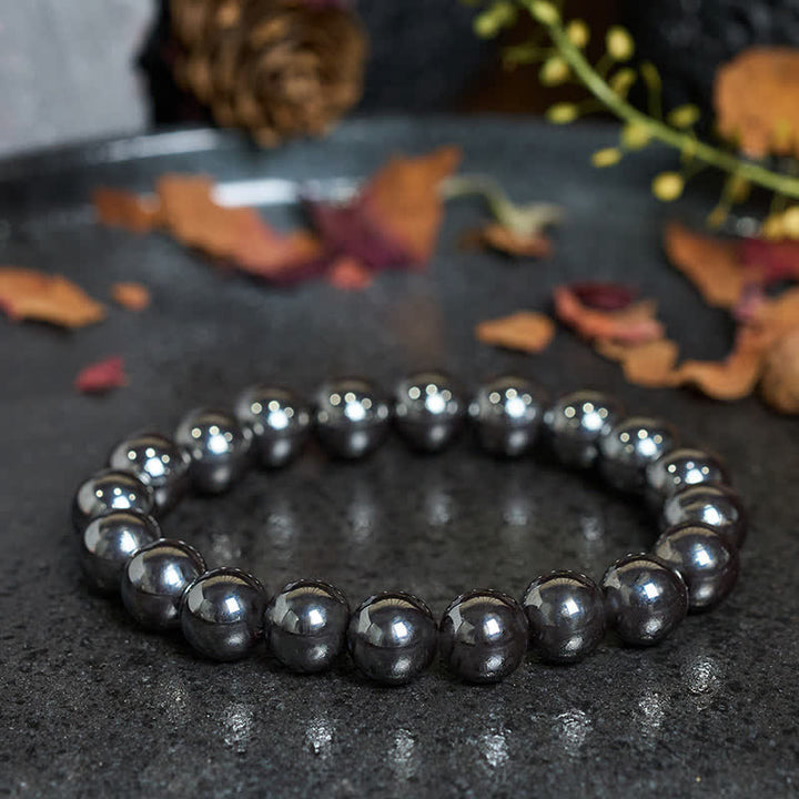 Buddha Stones Bracelet puissant en perles d'hématite naturelle - image 3