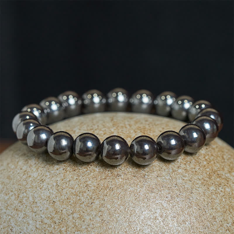 Buddha Stones Bracelet puissant en perles d'hématite naturelle - image 1