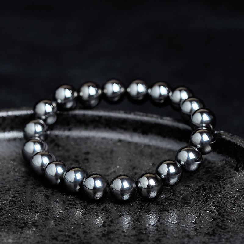Buddha Stones Bracelet puissant en perles d'hématite naturelle - image 2