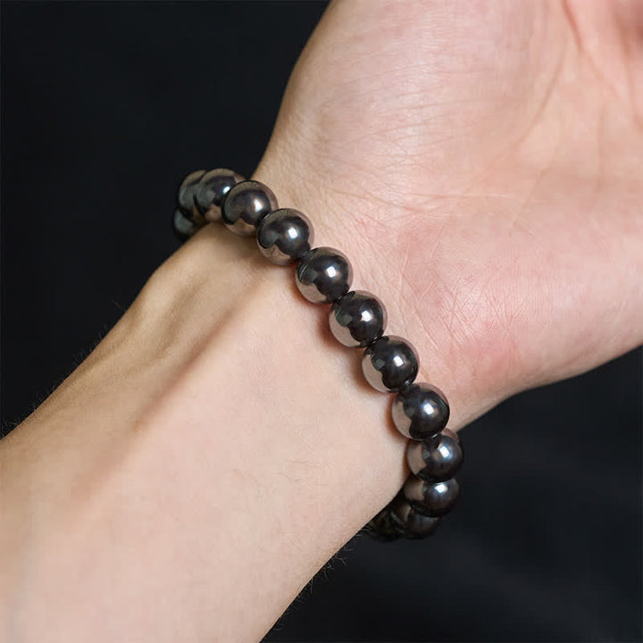 Buddha Stones Bracelet puissant en perles d'hématite naturelle - image 4