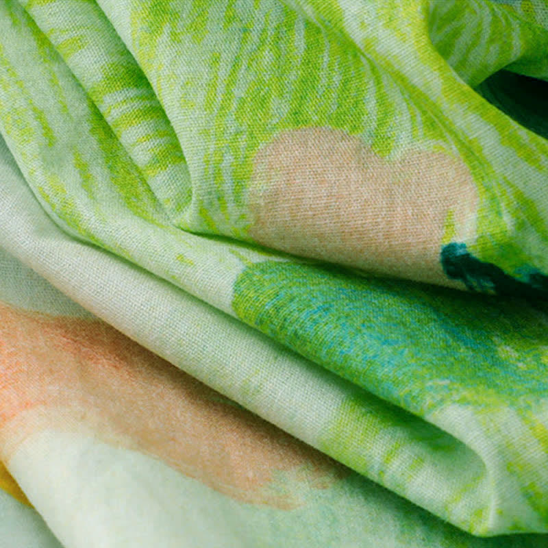 Buddha Stones Robe sans manches pour femme à imprimé floral aquarelle délavé - image 12