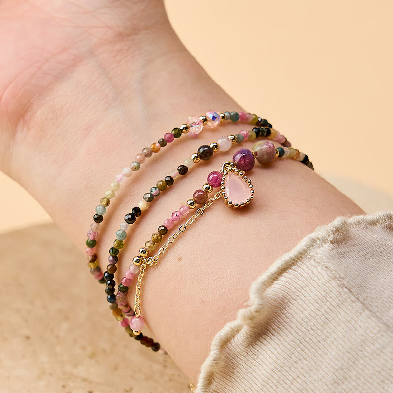 Buddha Stones Bracelet positif triple tourmaline naturelle - image 4