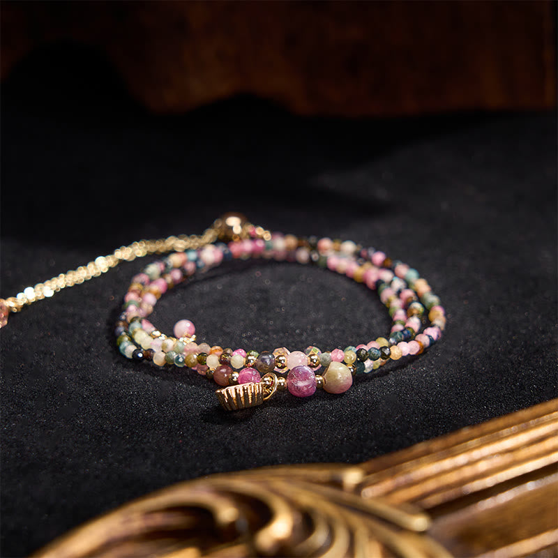 Buddha Stones Bracelet positif triple tourmaline naturelle - image 3