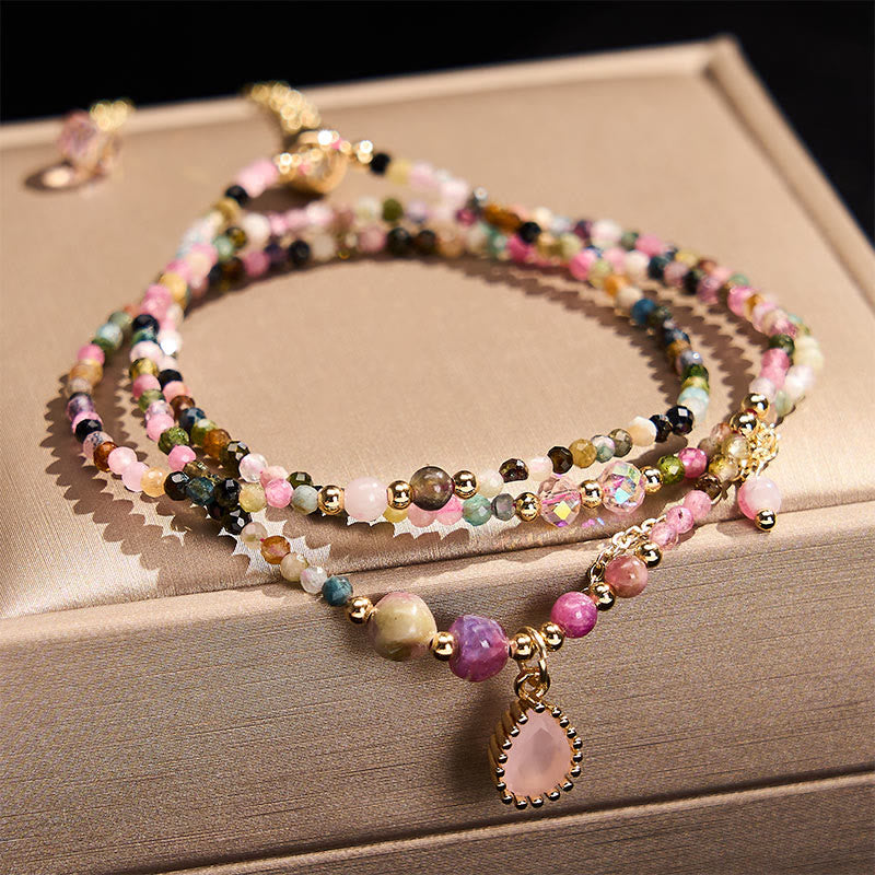Buddha Stones Bracelet positif triple tourmaline naturelle - image 1