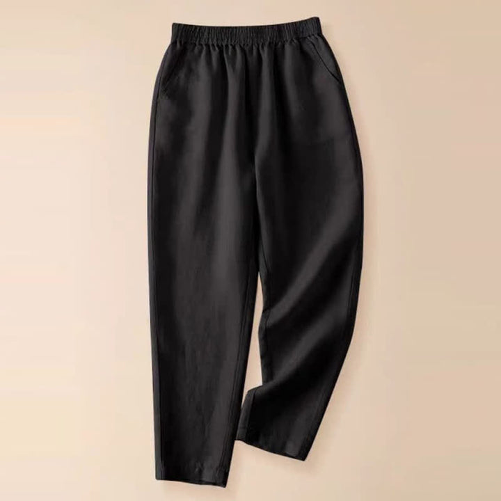 Buddha Stones Pantalon fuselé uni décontracté d'été pour femme avec poches - Noir - US8-10，UK/AU12-14，EU40-42 (2XL) - image 27