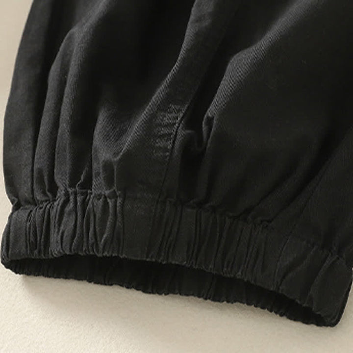 Buddha Stones Pantalon d'été décontracté pour femme, taille élastique, coupe fuselée, avec poches - image 9