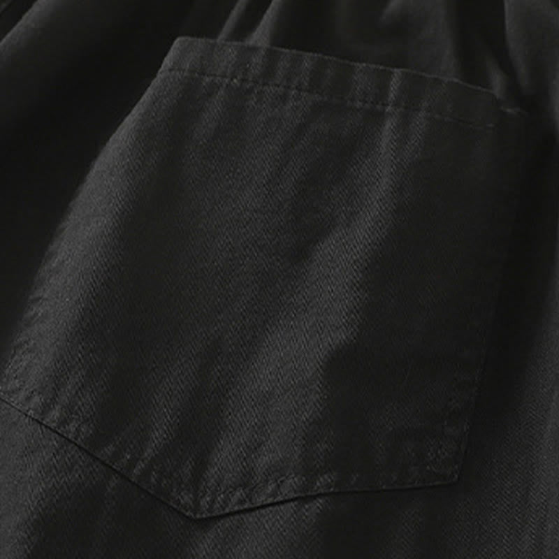 Buddha Stones Pantalon d'été décontracté pour femme, taille élastique, coupe fuselée, avec poches - image 7