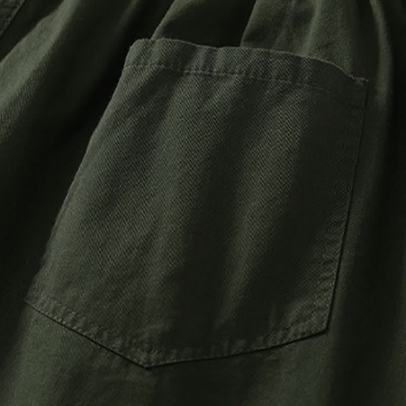 Buddha Stones Pantalon d'été décontracté pour femme, taille élastique, coupe fuselée, avec poches - image 2