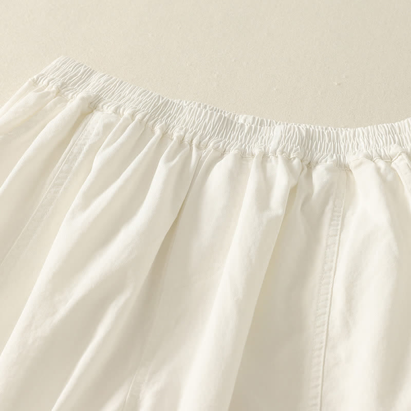 Buddha Stones Pantalon d'été décontracté pour femme, taille élastique, coupe fuselée, avec poches - image 15