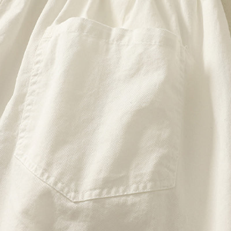 Buddha Stones Pantalon d'été décontracté pour femme, taille élastique, coupe fuselée, avec poches - image 17