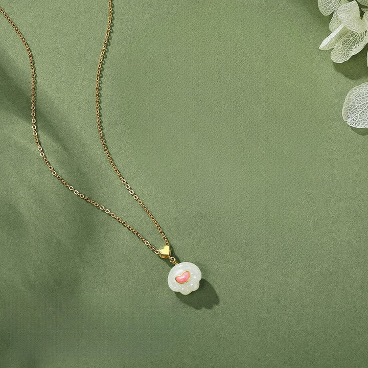 Buddha Stones Collier porte-bonheur en argent sterling 925 et jade Hetian naturel en forme de patte de chat - image 2