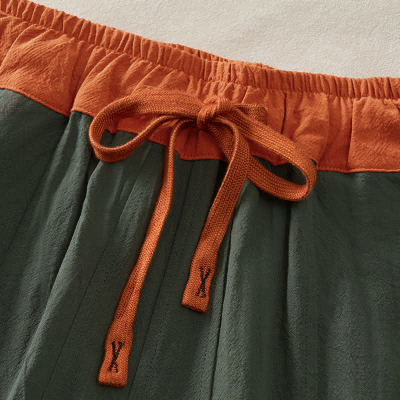 Pantalon sarouel en velours côtelé de coton contrasté Buddha Stones pour femme, doublé polaire thermique avec poches - image 37