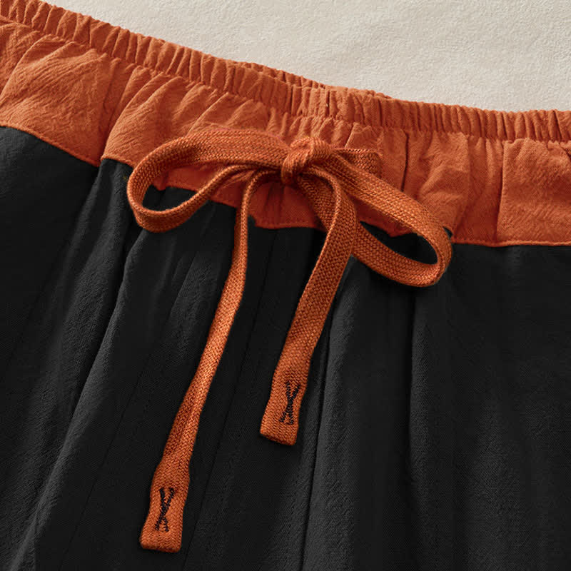 Pantalon sarouel en velours côtelé de coton contrasté Buddha Stones pour femme, doublé polaire thermique avec poches - image 43