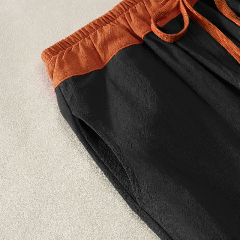 Pantalon sarouel en velours côtelé de coton contrasté Buddha Stones pour femme, doublé polaire thermique avec poches - image 42